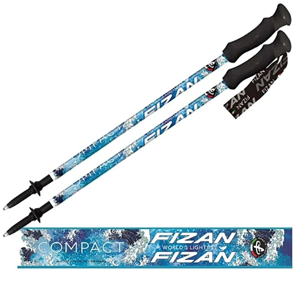 【義大利 FIZAN】超輕三節式健行登山杖2入 波浪 FZS21.7102.EOW