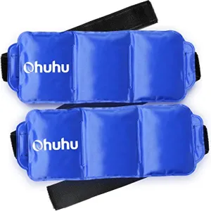 2 Pack - Reusable Gel Cold & Hot Therapy Pack w/ Strap (Shoulder, Knee, Ankle, Back, Neck)