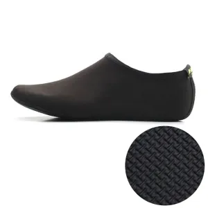 3mm Non-slip Rubber Embossing Texture Sole Solid Color Diving Shoes and Socks, One Pair(Black)