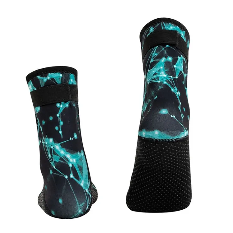 3mm Waterproof Long Beach Diving Socks Warm Non-slip Snorkeling Socks, Size: XS(Starsky  Blue)