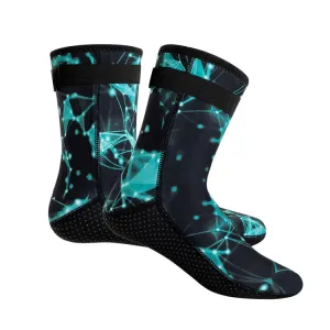 3mm Waterproof Long Beach Diving Socks Warm Non-slip Snorkeling Socks, Size: XS(Starsky  Blue)