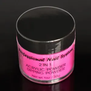 ACRYLIC NEON COLORED POWDER COLLECTION- 1Oz. Size 30G Acrylic Dip Powder Nails 12 Colors YELLOW NEON ACRYLIC POWDER