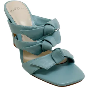 Alexandre Birman Skyway Blue Leather Lolita Square 90 Sandals