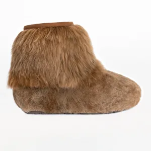 Alpaca Fur Boots in color Camel