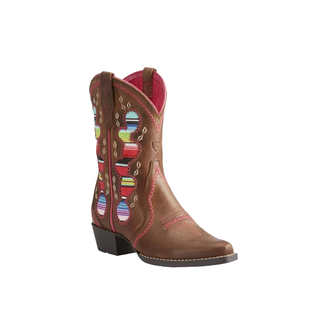 Ariat Girl's Desert Diva Snip Toe Leather Boots