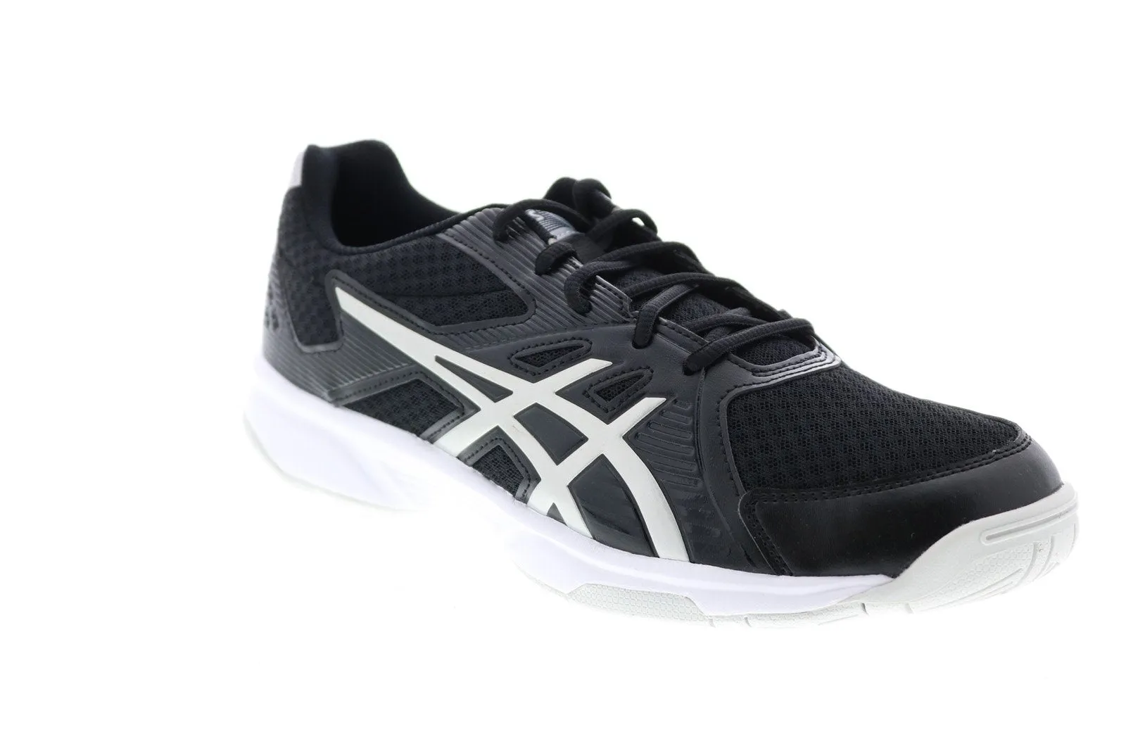 Asics Upcourt 3 1071A019-005 Mens Black Mesh Lace Up Athletic Volleyball Shoes