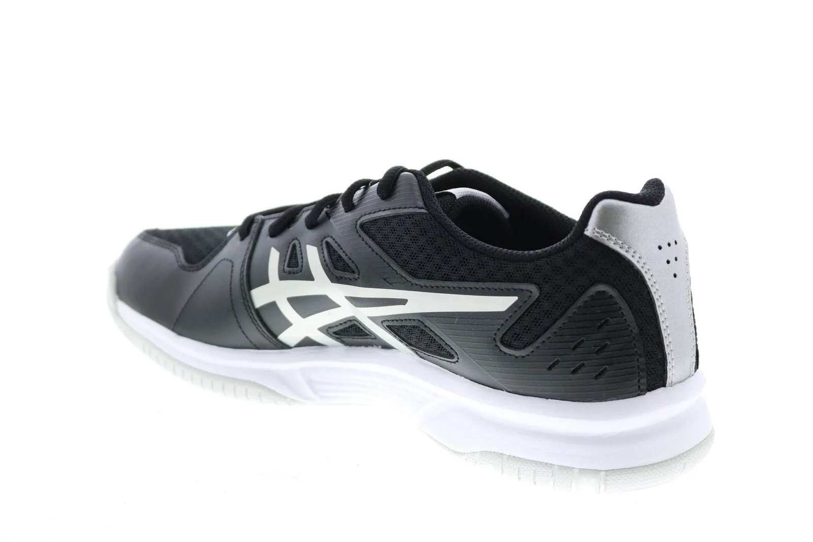 Asics Upcourt 3 1071A019-005 Mens Black Mesh Lace Up Athletic Volleyball Shoes