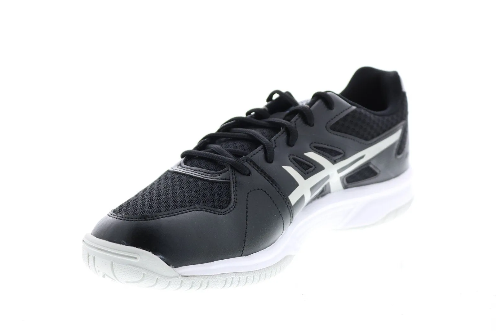 Asics Upcourt 3 1071A019-005 Mens Black Mesh Lace Up Athletic Volleyball Shoes