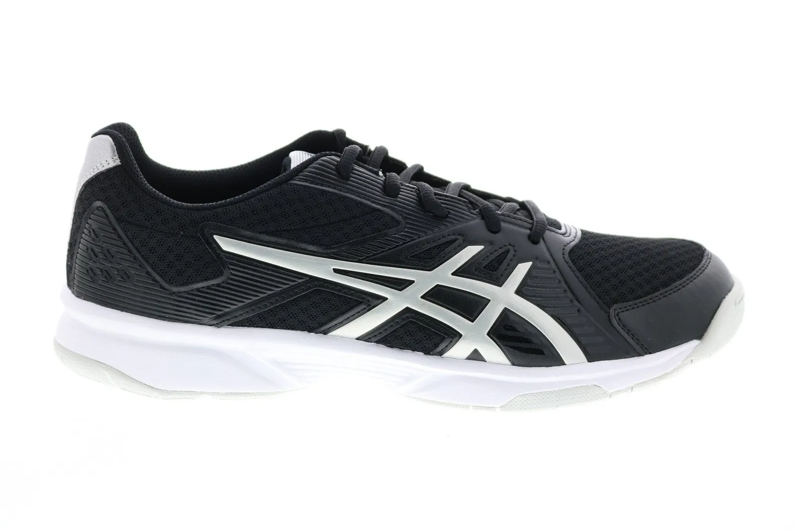 Asics Upcourt 3 1071A019-005 Mens Black Mesh Lace Up Athletic Volleyball Shoes