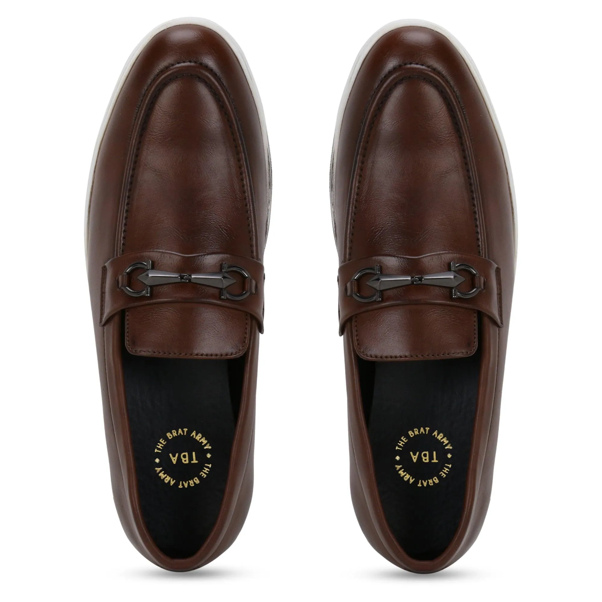 Atlanta Brown Buckle Penny Sneaker