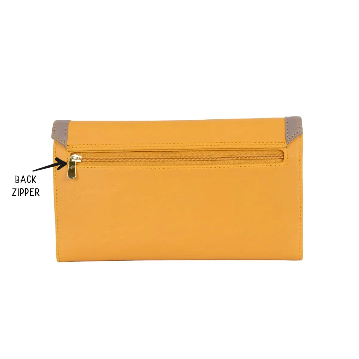 Baggit Women's 3 Fold Wallet - Extra Large (Yellow)