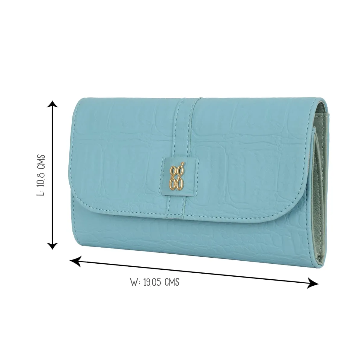 Baggit Women's 3 Fold Wallet - Large (Blue)