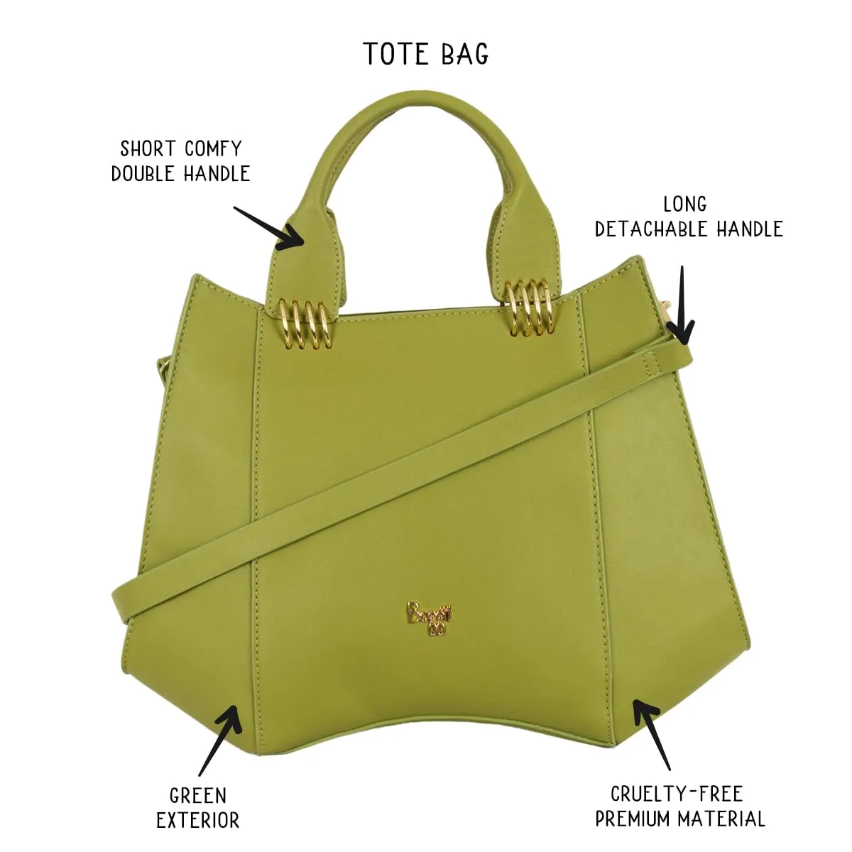 Baggit Women's Tote Handbag - Medium (Green)