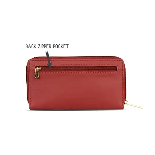 Baggit Women's Ziparound Wallet - Large (Red)