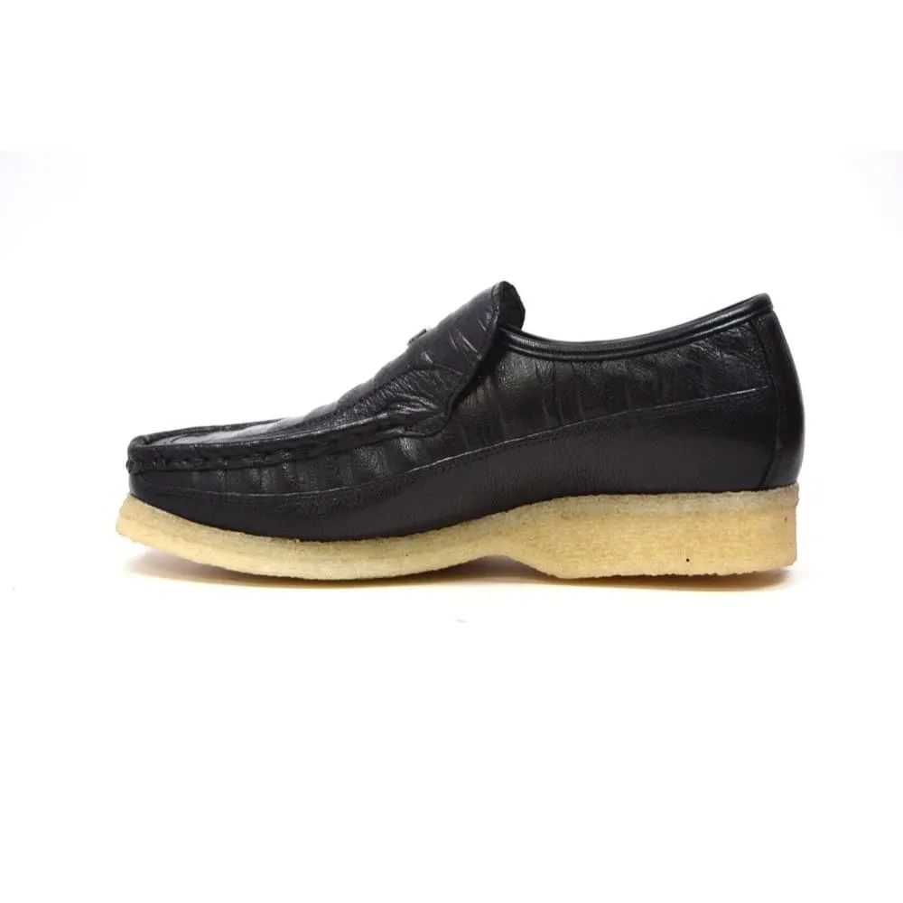 British Walkers Brick Men's Leather Crepe Sole Slip On Shoes