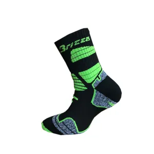 Brizza calza a compressione da trekking junior 0566 nero-verde