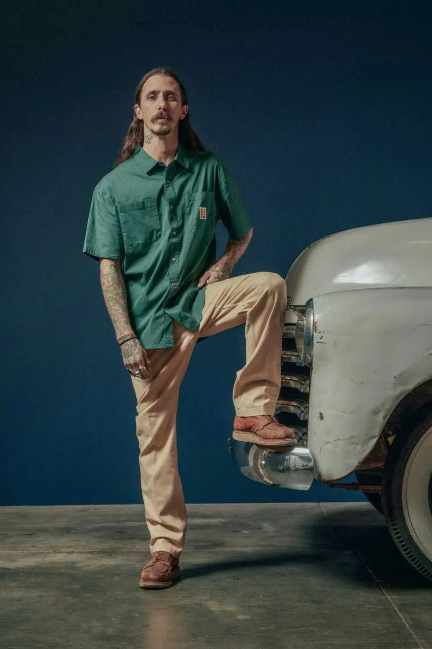 Builders Mechanic S/S Woven Shirt - Trekking Green