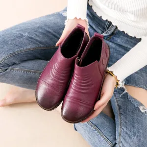 Casual Leather Women Retro Shoes 35-42.