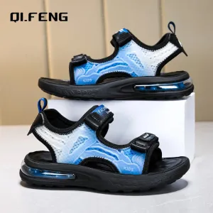 Children's Shoes Summer Sports Sandals Boys Open Toe Air Cushion Footwear Water Beach Breathable Sandals Youth Fashion Slippers