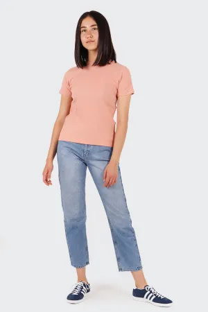 Classic Ribbed T-Shirt - blush