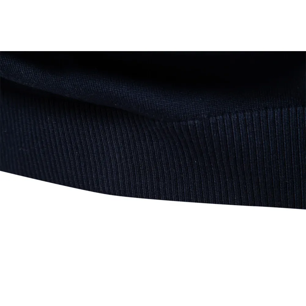 Classic V-neck men's sweater with subtle label detail