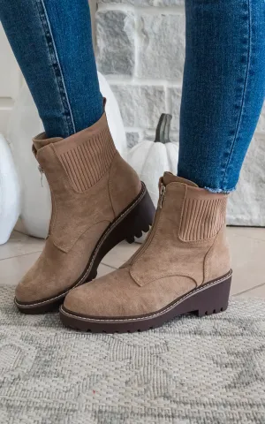 Corkys Boo Camel Suede Booties *