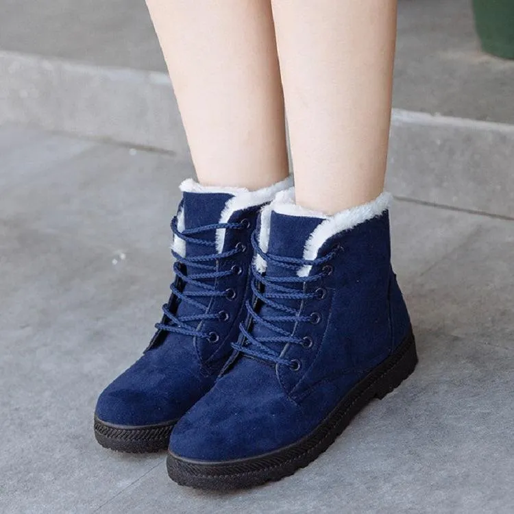 Cozy Velvet-Lined Winter Snow Boots for Women