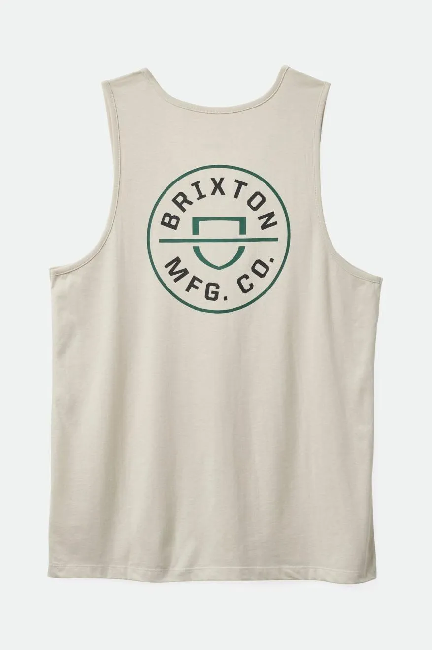 Crest Tank Top - Beige/Trekking Green/Black