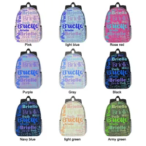 Custom Backpack Personalised Name Design School Bag