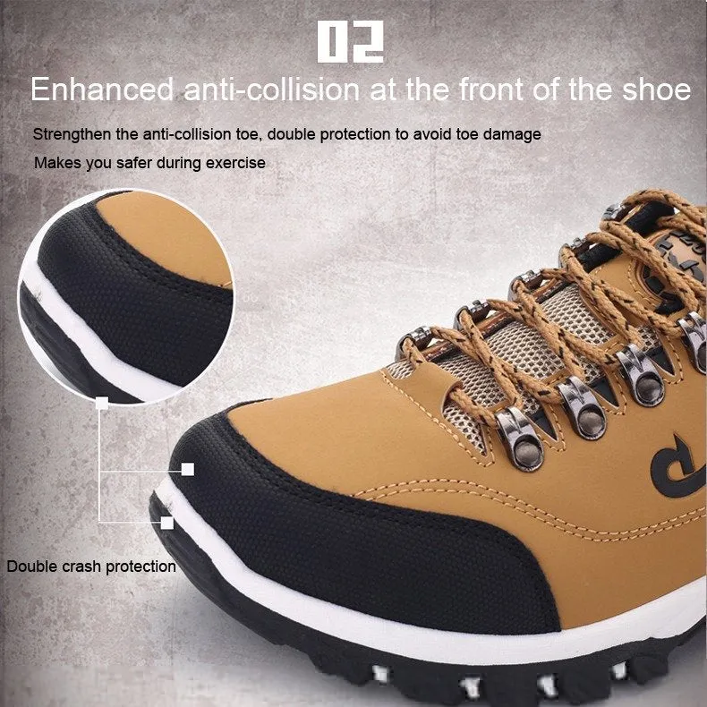 Cuzcare Men Orthopedic Shoes Anti-collision Anti-slip Rubber Hiking Sneakers