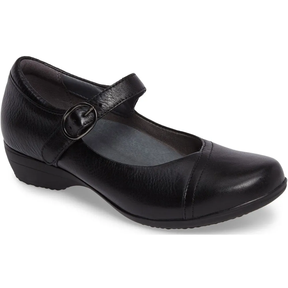 Dansko Fawna Mary Jane Black Leather (Women's)