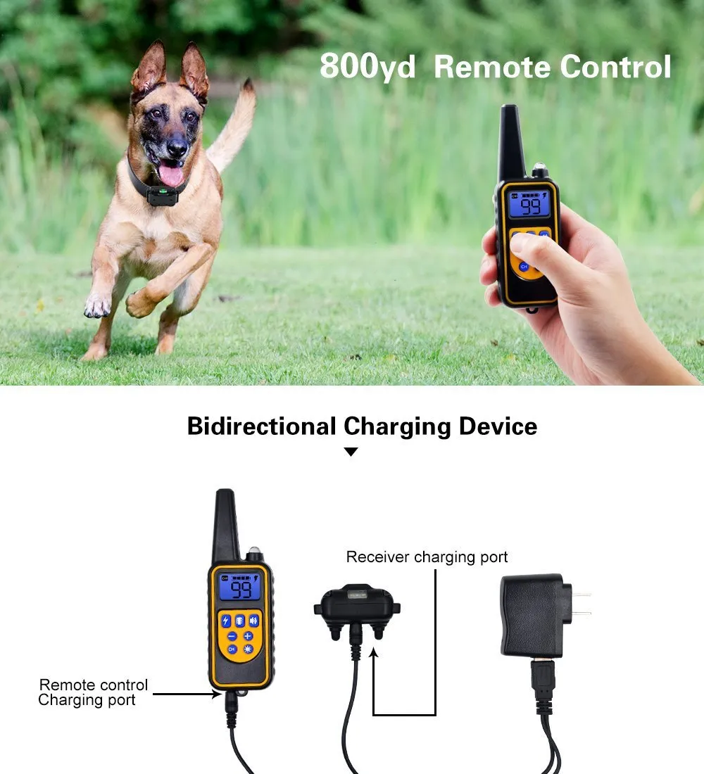 Dog Training Collar Electric Shock   Training  Anti-Barking Anti-Barking Device Pet Supplies Training Aids