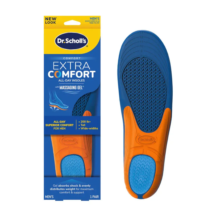 Dr.Scholl Extra Comfort All-Day Insoles with Massaging Gel Men's