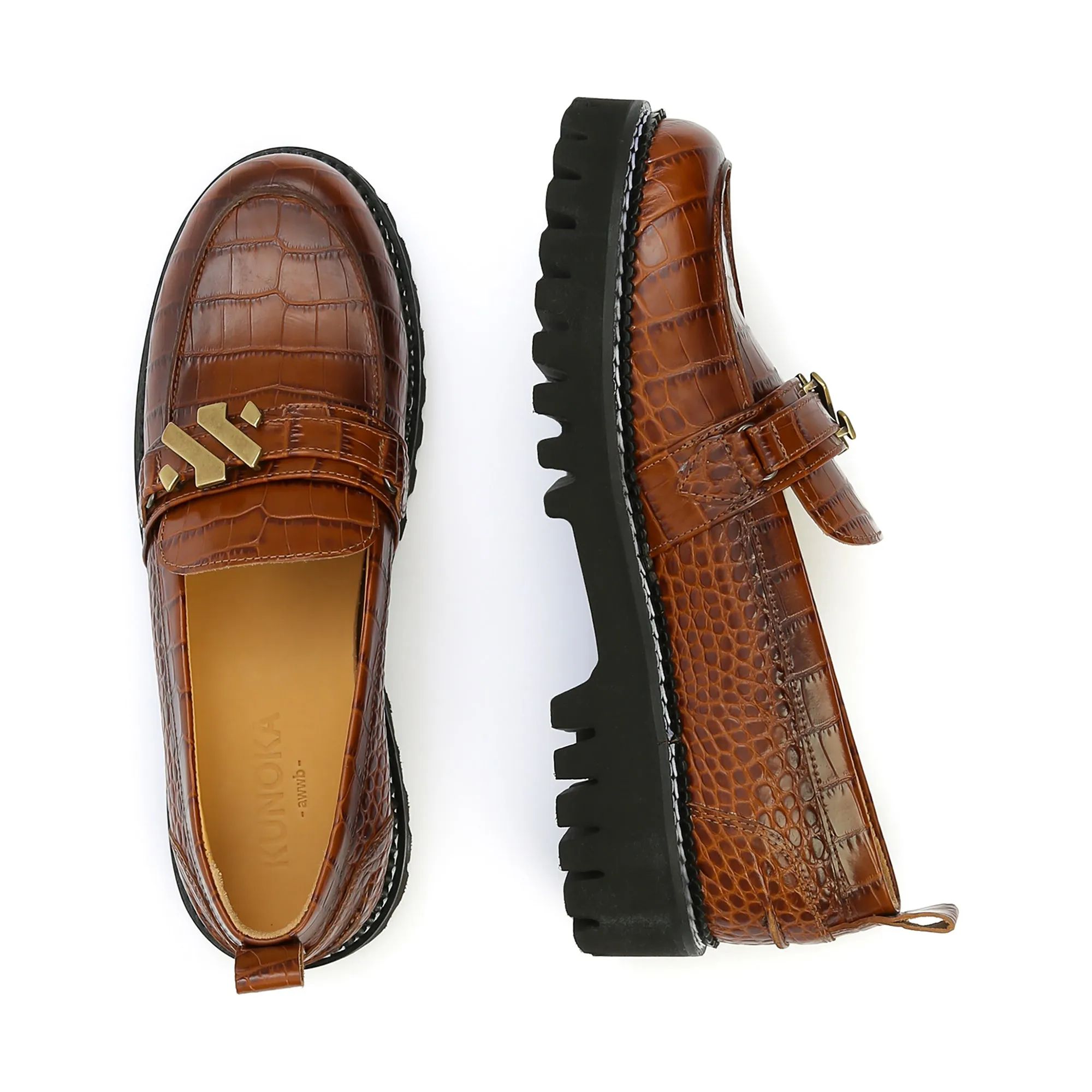 EMMY loafer - croco cognac