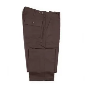 Fatigue pants in chocolate cotton cavalry twill (restock)