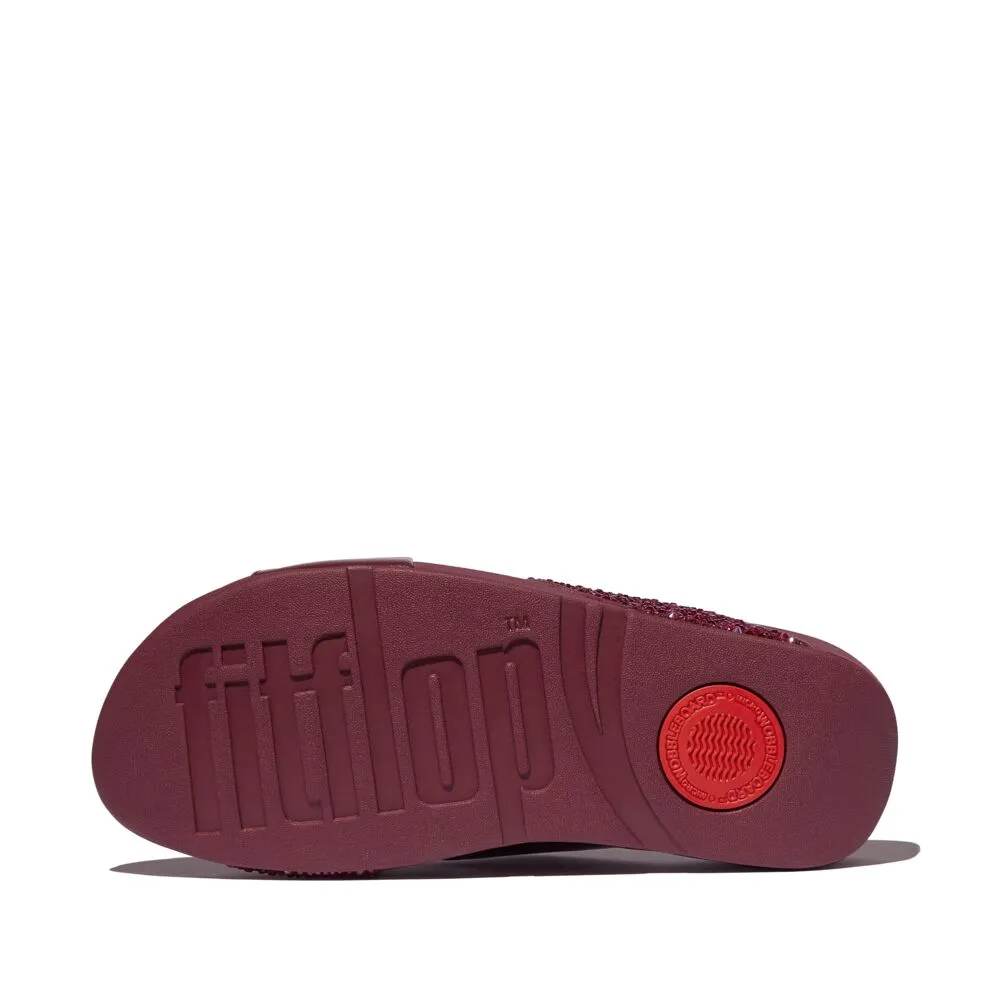 FitFlop Lulu Crystal Mix Slide Sandals - Luxe Plum