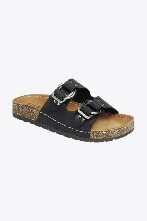 Forever Link Sitting Seaside Cork Buckle Slide Sandal