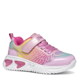 Geox Girls Trainer J Assister Lights Pink/Multicolour