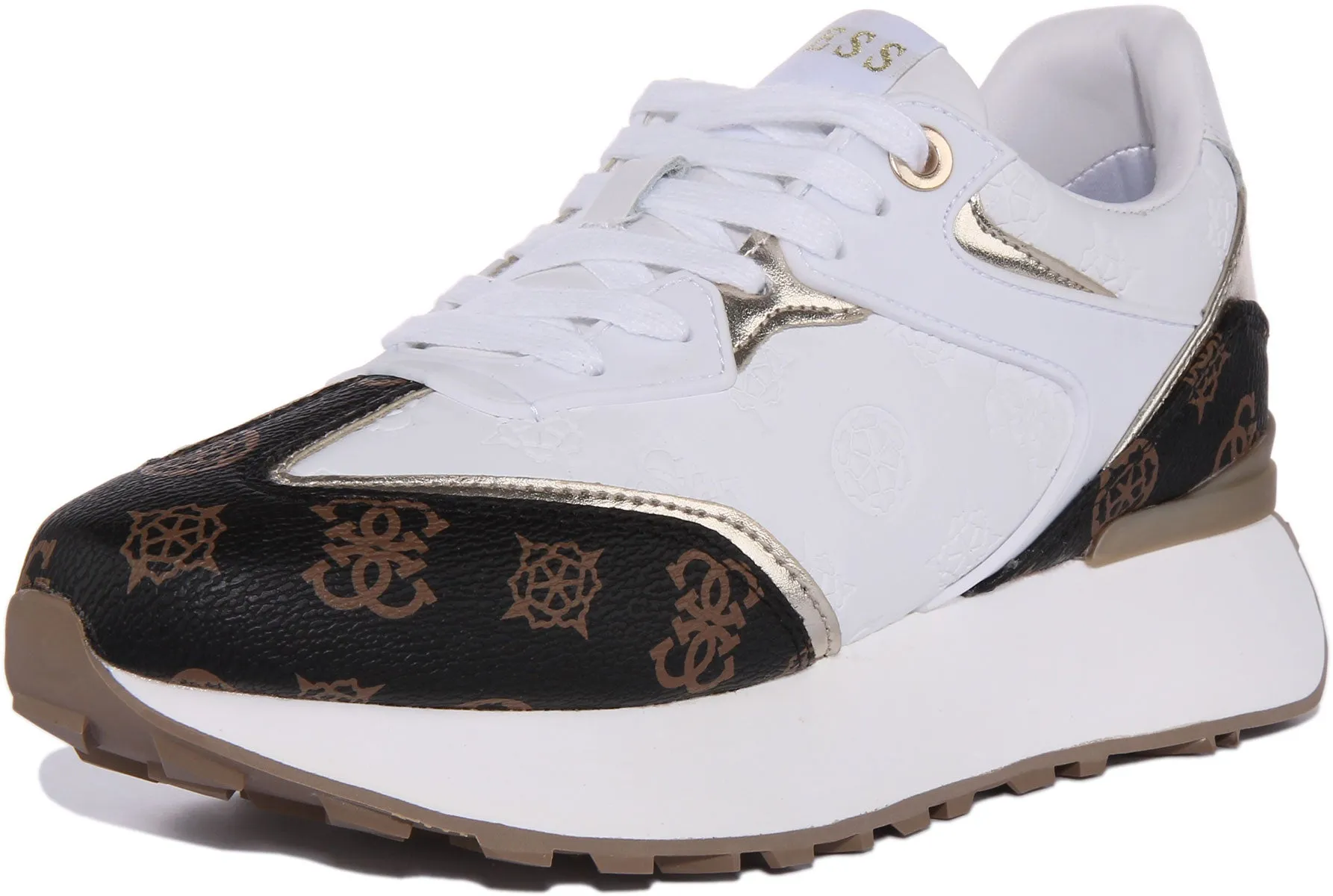 Guess Luchia In White Brown For Women