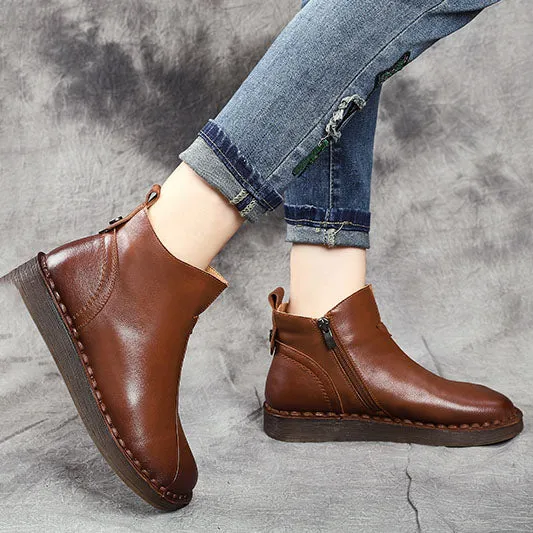 Handmade Retro Leather Ankle Boots | Gift Shoes