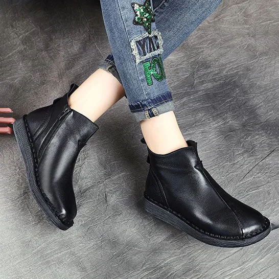 Handmade Retro Leather Ankle Boots | Gift Shoes