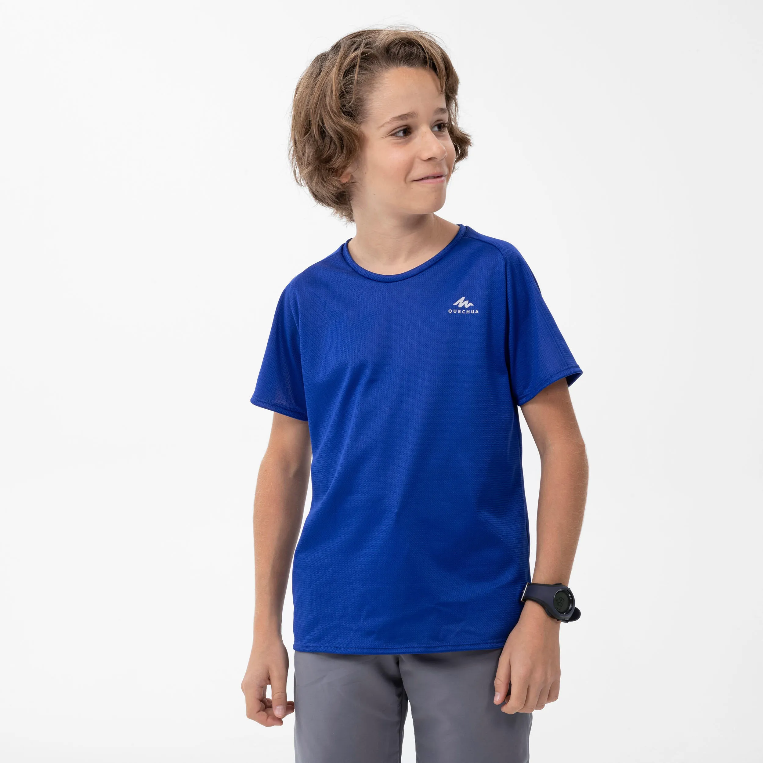 Hiking T-shirt Quechua MH500 for children, dark blue