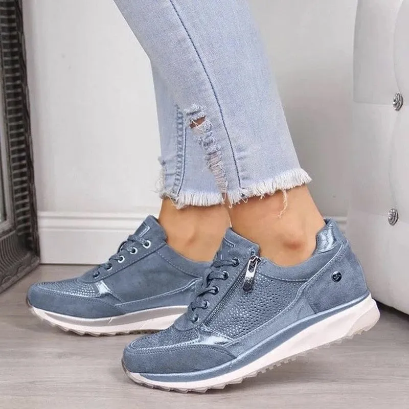 Hnzxzm Fashion Sneakers Women Casual Shoes Thick Sole Soft Fashion Ladies Shoes Plus Size 42