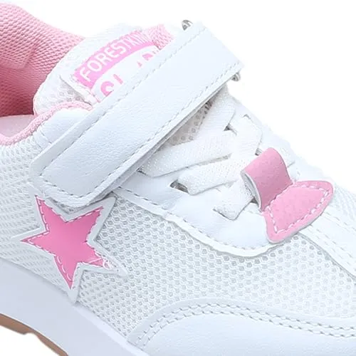 Hopscotch Girls PU Text Print Athletic Shoes in Pink Color, UK: 10 (XZY-4575217)