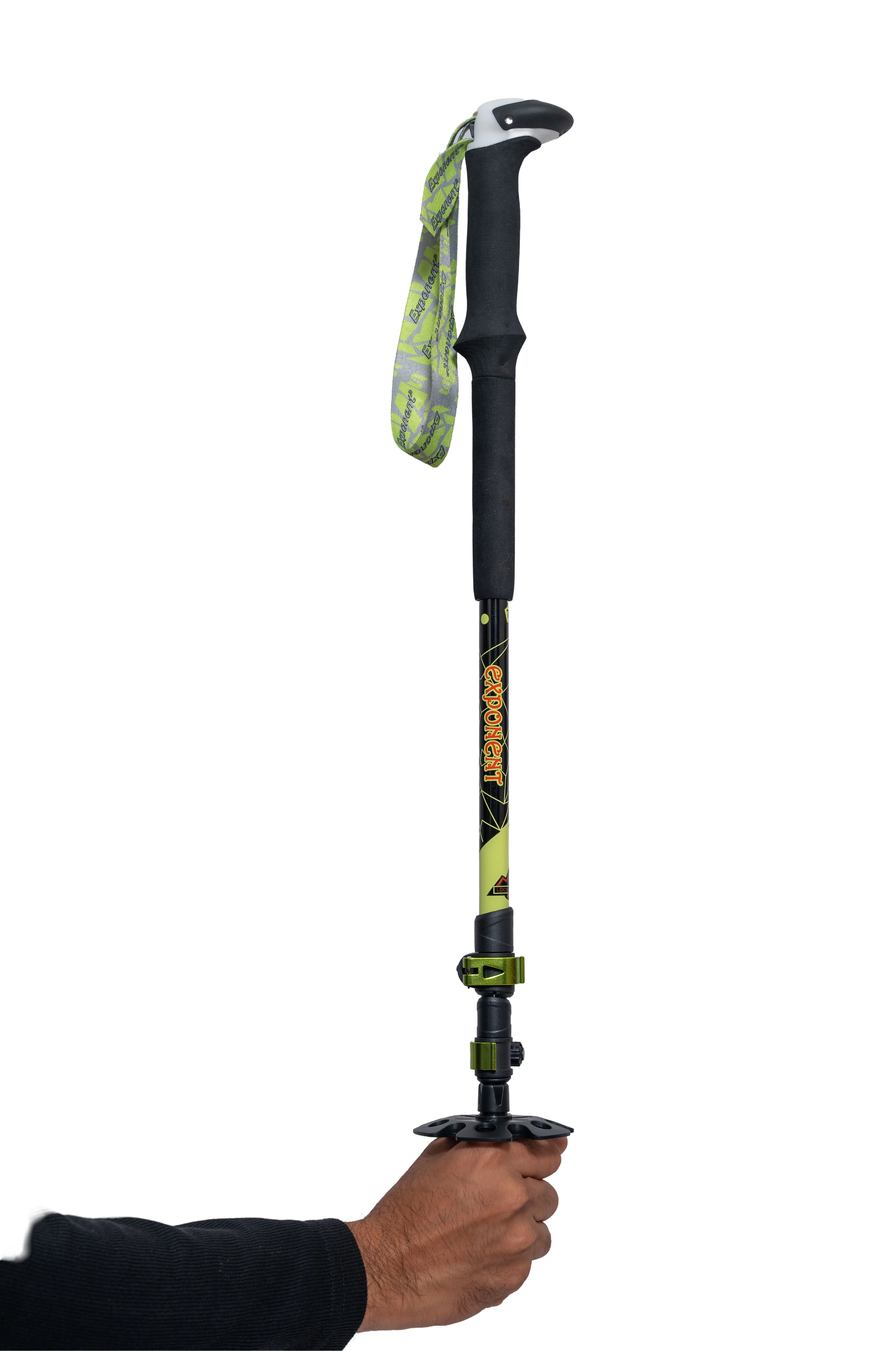 JAG Shock Absorbing Clamper Lock Pole | 2 Section Hiking Pole | FOLDING DOUBLE CLIP TELESCOPIC ALUMINUM TREKKING POLE