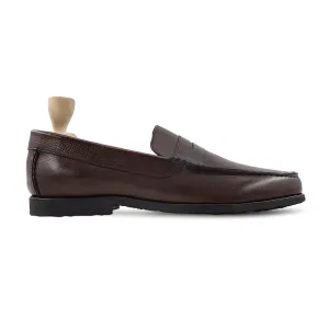 Jazlyn - Men's Dark Brown Pebble Grain Leather Loafer