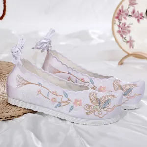 JOSKAA New Hanfu shoes, embroidered shoes, women's antiquity shoes, heightened Chinese elements, ancient bow shoes