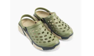 Joybees Mens Trekking Clog Dusty Olive Charcoal