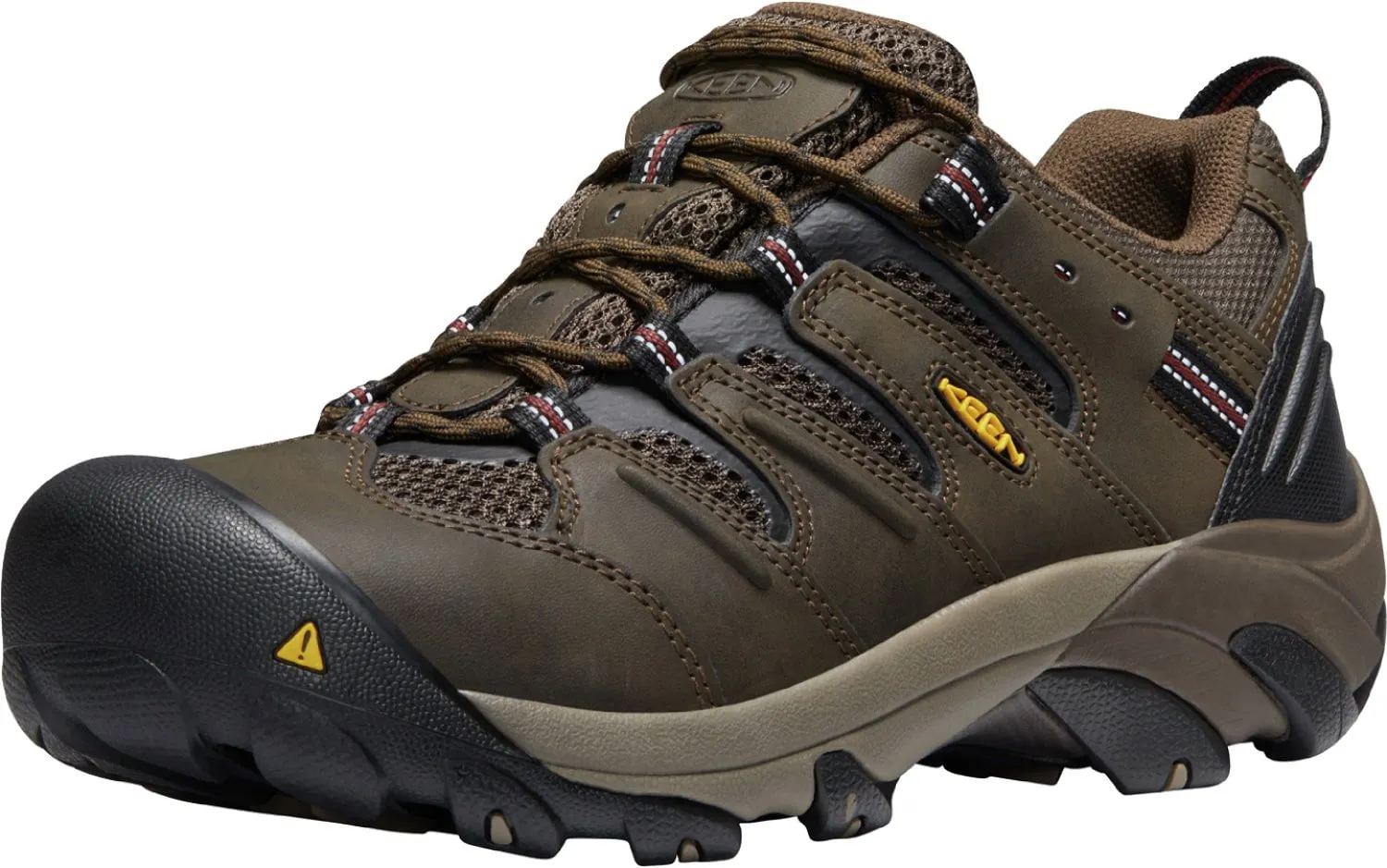 Keen Utility Mens Lansing Low Cascade Brown/Fired Brick Leather Work Shoes