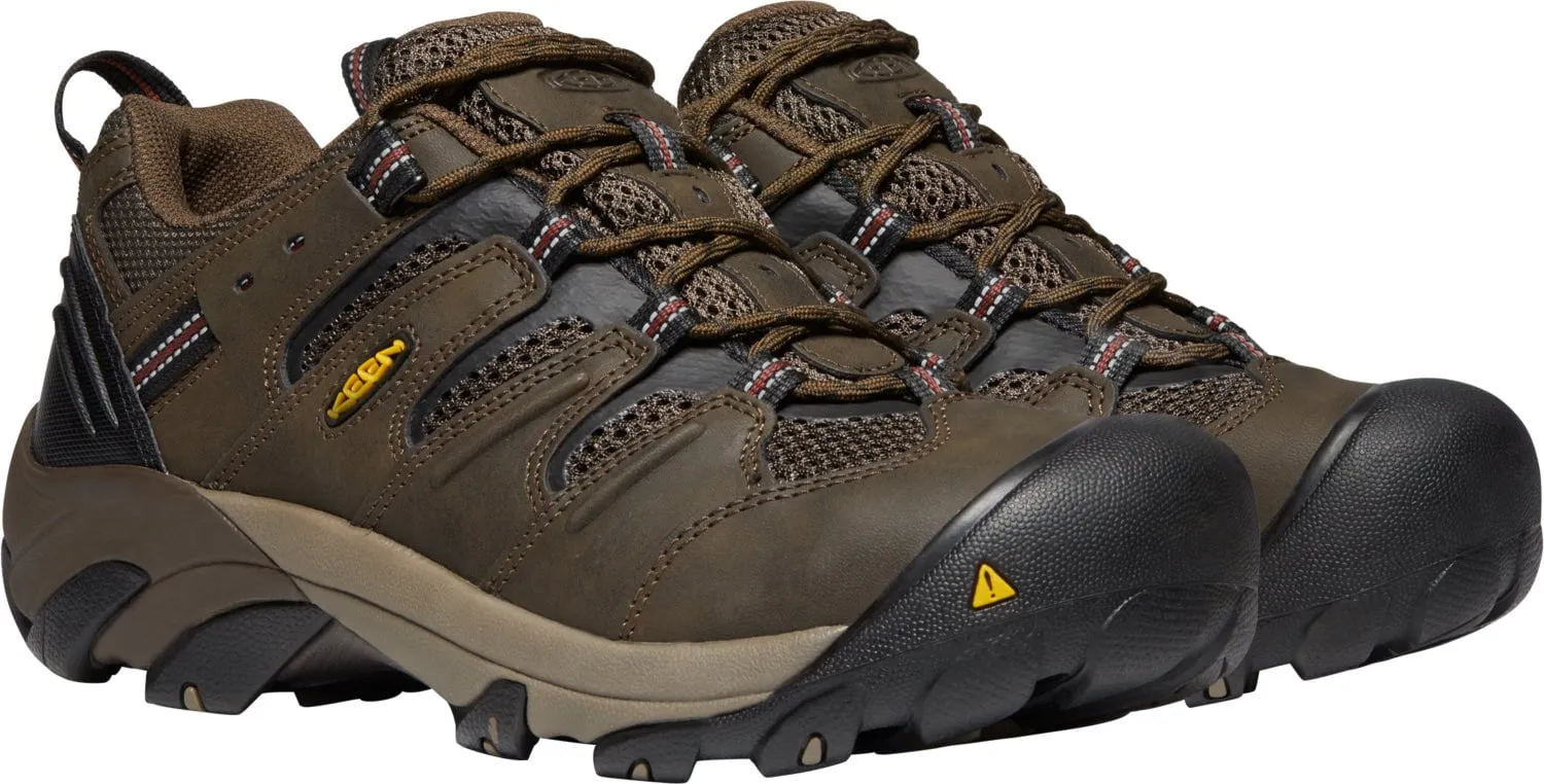 Keen Utility Mens Lansing Low Cascade Brown/Fired Brick Leather Work Shoes